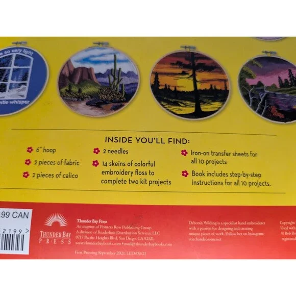 Bob Ross Embroidery Kit 10 Unique Designs Everything Included New in Box - Picture 3 of 5